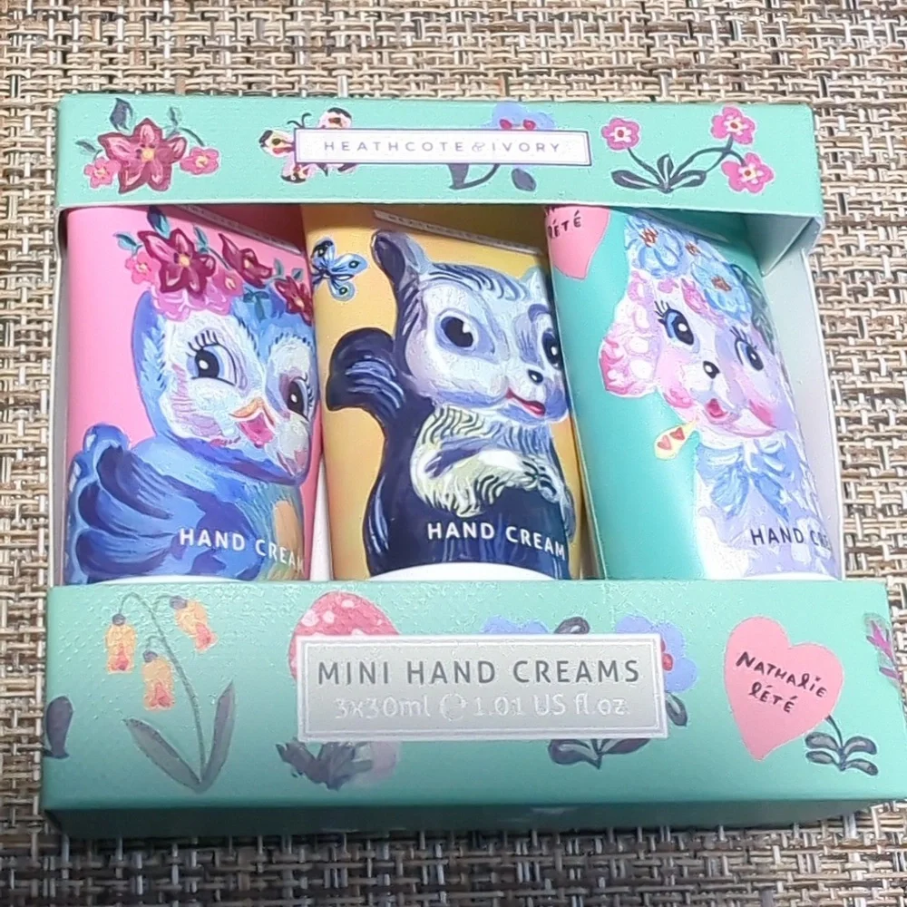 Heathcote & Ivory Nathalie Lete Hand Cream Trio 3x30ml, Gift Travel